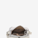 Women's shoulder bag with beige print