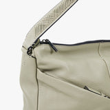 Women's hobo bag in green leather