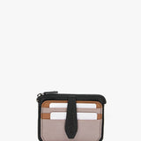 Women's leather card holder-wallet in black