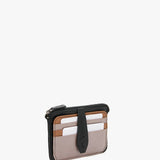 Women's leather card holder-wallet in black