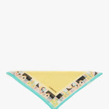 Women's bandana with Mediterranean print in yellow