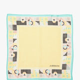 Women's bandana with Mediterranean print in yellow