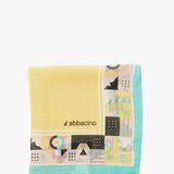 Women's bandana with Mediterranean print in yellow