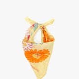 Floral print bandana in yellow