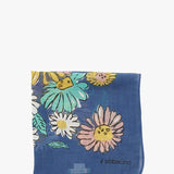 Floral print bandana in blue