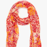 Women's scarf with mini red floral print