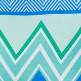 Turquoise geometric print beach towel