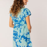 Vestido playero con estampado turquesa