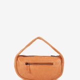 Women's handbag in orange die-cut leather