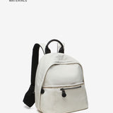 Women's backpack in beige recycled fabrics