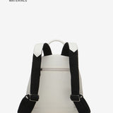 Women's backpack in beige recycled fabrics