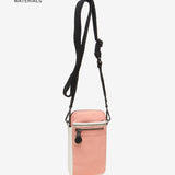 Mobile phone bag in recycled coral fabrics