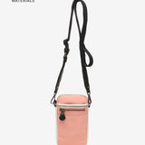 Mobile phone bag in recycled coral fabrics