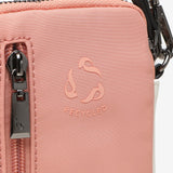 Mobile phone bag in recycled coral fabrics