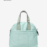 Women's bowling bag in green recycled materials