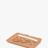 Women's card holder-wallet in cognac die-cut leather