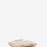 Women's wallet in beige perforated leather