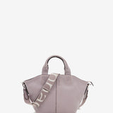 Small women's shopper bag in lavender leather