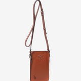 Handytasche aus Leder in Orange.