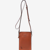 Handytasche aus Leder in Orange.