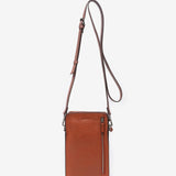 Handytasche aus Leder in Orange.