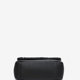 Black tweed evening clutch bag