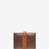 Zweifarbige bronzene Lederkartenetui