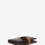 Zweifarbige bronzene Lederkartenetui