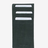 Large leather wallet with green print