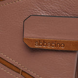 Mittlere Geldbörse aus zweifarbigem Leder in Rosa.