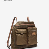 Green recycled material backpack-bag