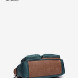 Shoulder bag in recycled materials, blue
