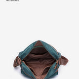 Shoulder bag in recycled materials, blue
