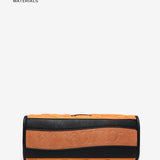 Shopper-Tasche aus recycelten und gepolsterten Materialien in Amber.