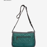 Green recycled material shoulder bag