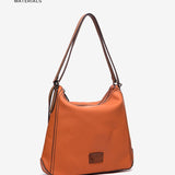 Cognac recycled material backpack-bag