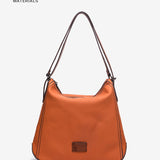 Cognac recycled material backpack-bag