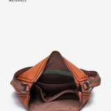 Cognac recycled material backpack-bag