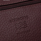 Shoulder bag in burgundy recycled materials