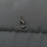 Große Nylon-Handtasche in Grau.