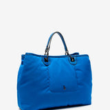 Große Nylon-Handtasche in Blau.