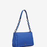 Bolso de hombro de nylon en azul