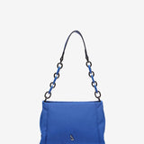 Bolso de hombro de nylon en azul