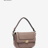 Shoulder bag in recycled materials taupe