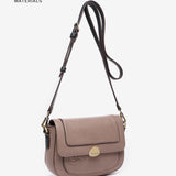 Shoulder bag in recycled materials taupe