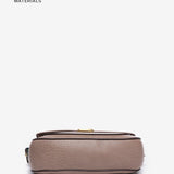 Shoulder bag in recycled materials taupe