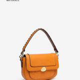 Shoulder bag in recycled materials amber