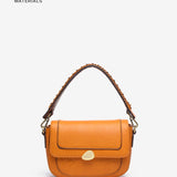 Shoulder bag in recycled materials amber