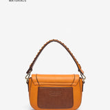 Shoulder bag in recycled materials amber
