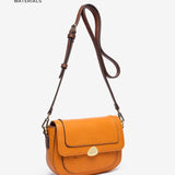Shoulder bag in recycled materials amber